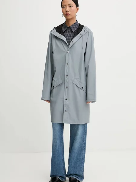 Rains kurtka przeciwdeszczowa Long Jacket W3 przejściowa szary