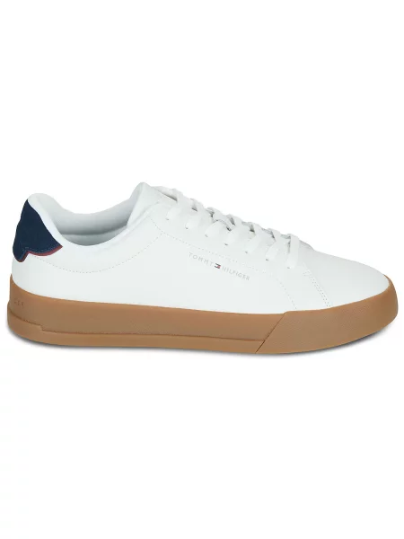 Sneakerși Tommy Hilfiger din piele alb