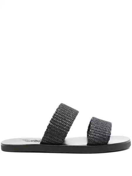 Papuci Ancient Greek Sandals de paie negru