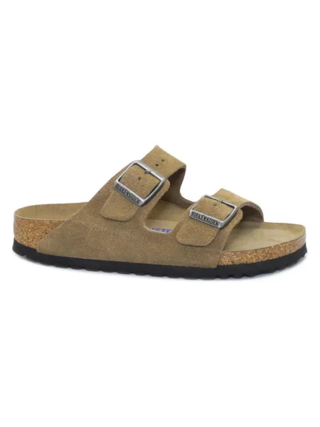 Semišové sandále Birkenstock hnedá