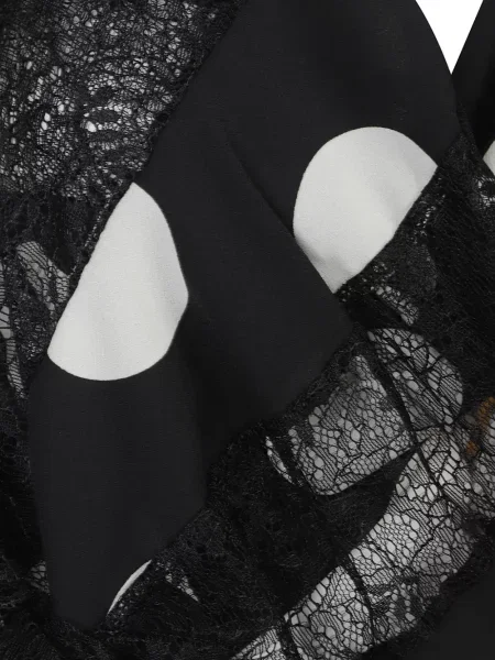 Rochie Junya Watanabe cu buline asimetrică de costum negru