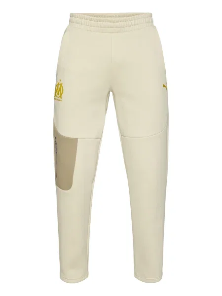 PUMA Pantaloni sport OM PUMATECH maro cămilă / nisipiu / muștar galben