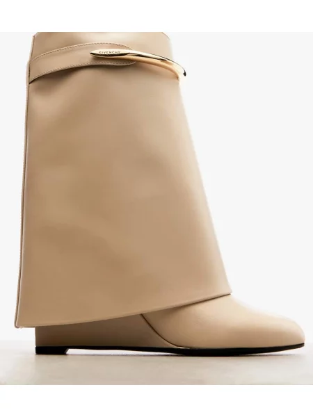 Botine Givenchy din piele bej