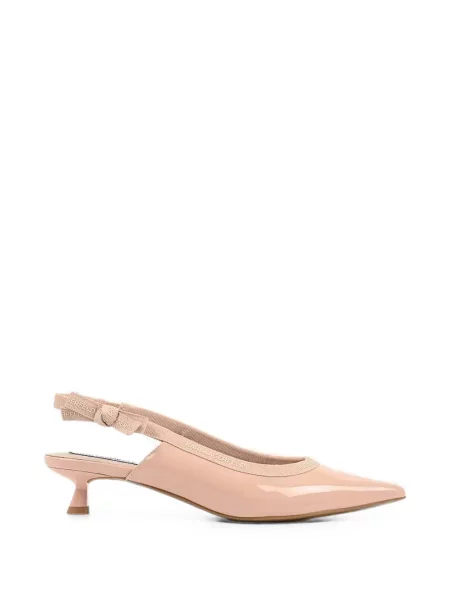 Pantofi cu toc Karl Lagerfeld cu funde slingback roz