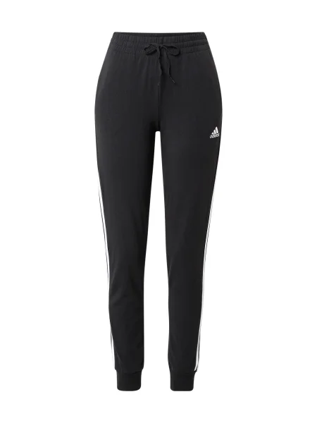 Pantaloni Adidas Performance cu dungi din jerseu negru