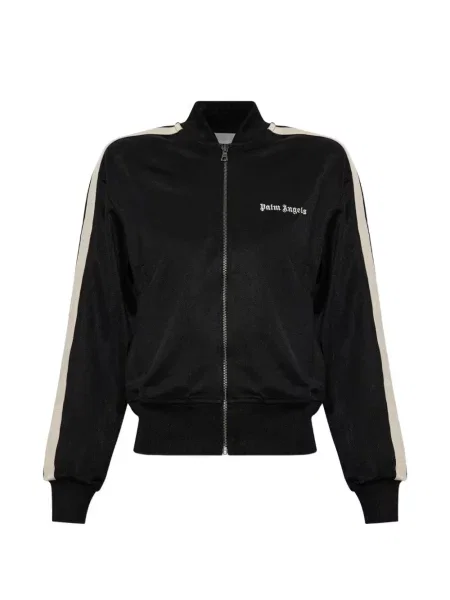 Hanorac Palm Angels cu broderie cu dungi negru