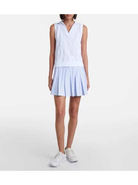 Fustă Varley cu dungi tenis albastru