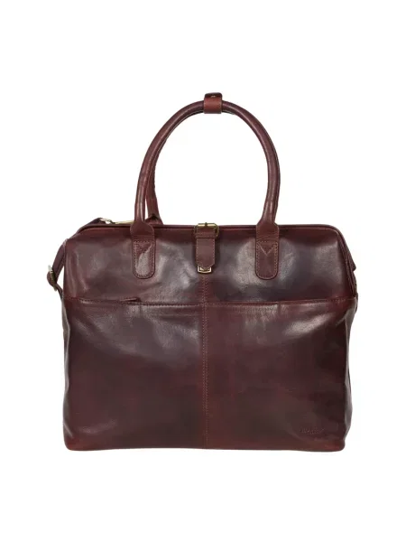 Torba na laptopa Howard London skórzana brązowa