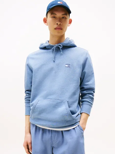 Tommy Jeans mikina s kapucňou pánska modrá