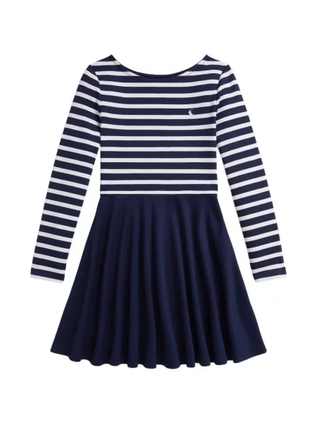 Sukienka mini dziecięca Polo Ralph Lauren niebieska