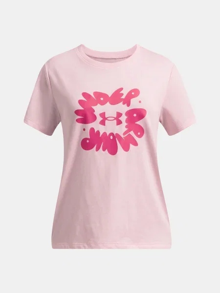 Tricou copii Under Armour roz
