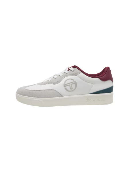 Sergio Tacchini Rövid szárú sportcipők Riviera világosszürke / benzin / burgundi vörös fehér