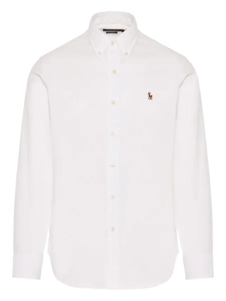 Prugasta dugo košulja Polo Ralph Lauren s okruglim izrezom zelena