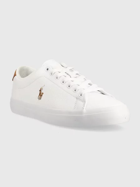 Usnjene superge Polo Ralph Lauren Longwood bela