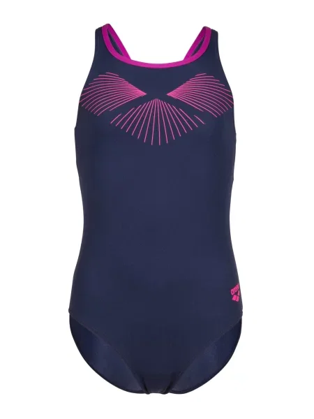 ARENA Costum de baie întreg Bay Swim Pro Back bleumarin / amestecat roz