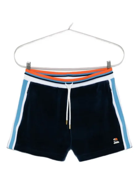 Aksamitne szorty Casablanca w paski niebieskie