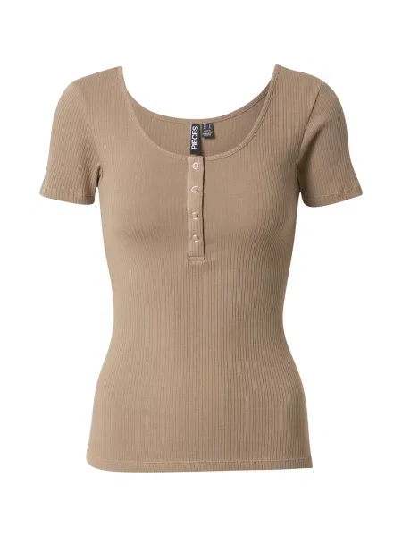 PIECES Tričko PCKitte' hnědá
