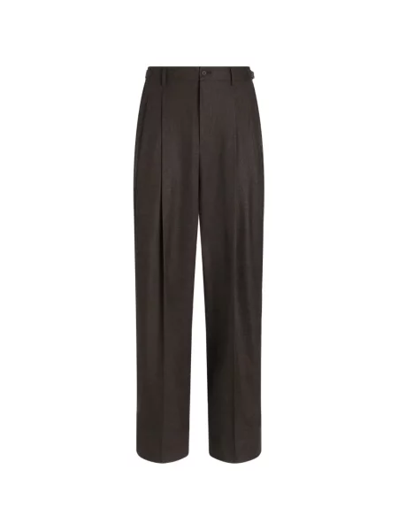 Pantaloni Dolce & Gabbana de lână maro