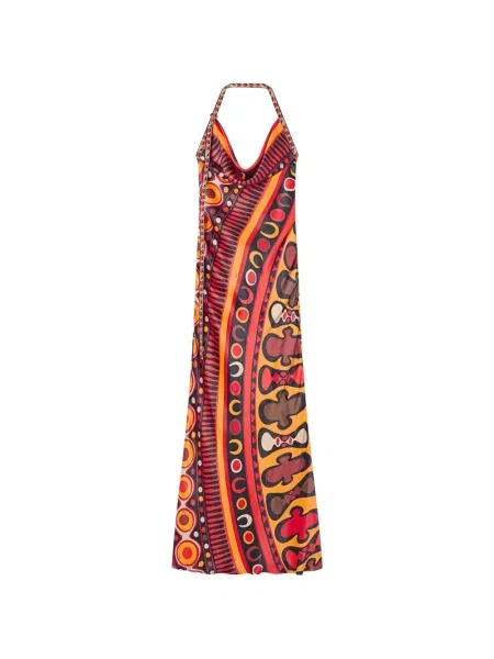 Rochie Pucci din satin cu imagine roșu
