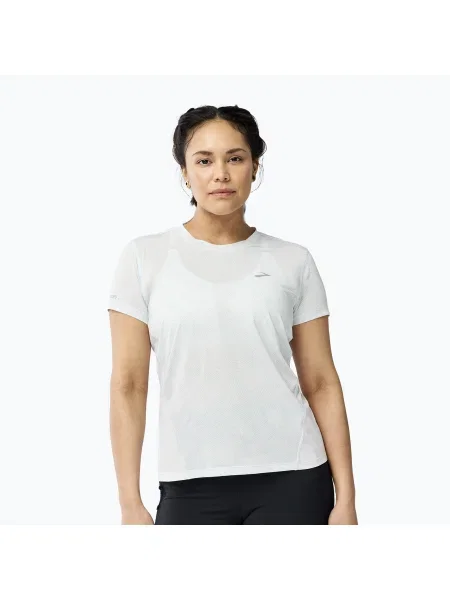 Tricou de alergare Brooks Sprint Free uncharted print/bit of blue pentru femei albastru