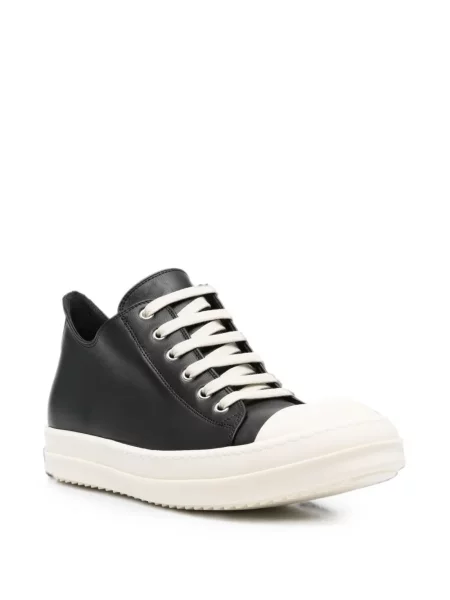 Кожени маратонки Rick Owens с връзки черно
