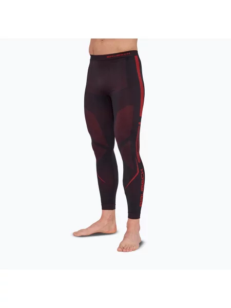 Штани термоактивні Brubeck Dry black/red чорні