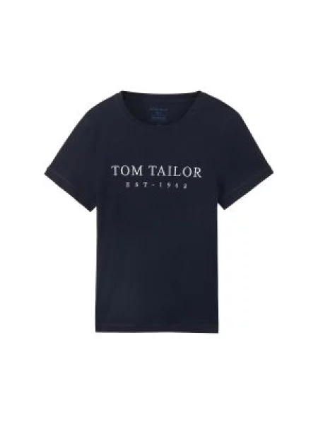 TOM TAILOR Tričko námořnická modř bílá