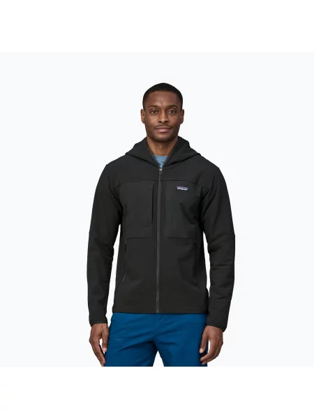 Мъжко софтшел яке Patagonia R2 TechFace Hoody black черно