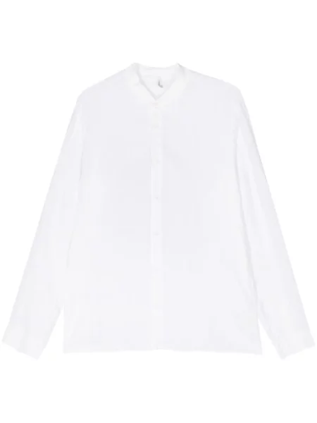 Ленена риза Transit със стояща яка бяло