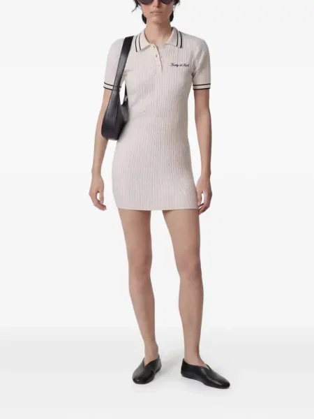 Gulerat rochie mini Sporty & Rich tricotate