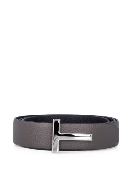 Reversibil curea Tom Ford cu autograf gri