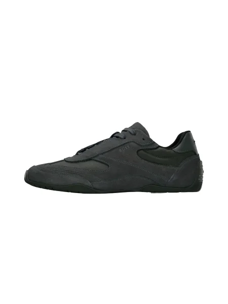Sneakerși Boss din piele negru