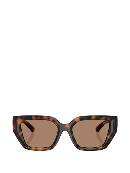 Ochelari de soare Burberry Eyewear cu imprimeu geometric cu autograf maro