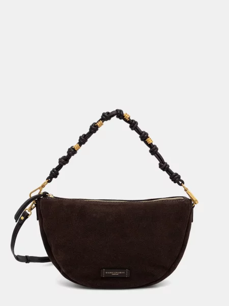 Gianni Chiarini geantă crossbody pentru femei din piele întoarsă CLEO maro