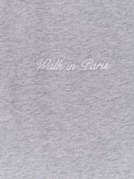 Суичър с качулка Walk In Paris бродиран сиво