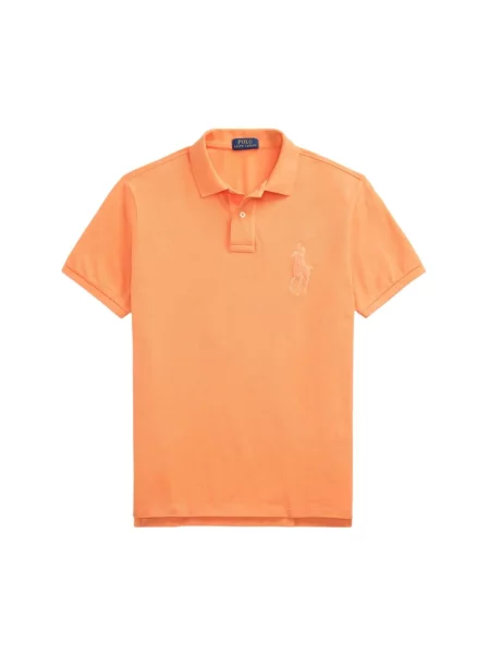 Haftowana koszulka polo Polo Ralph Lauren pomarańczowa