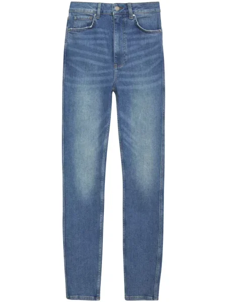 Blugi skinny Anine Bing cu talie înaltă albastru