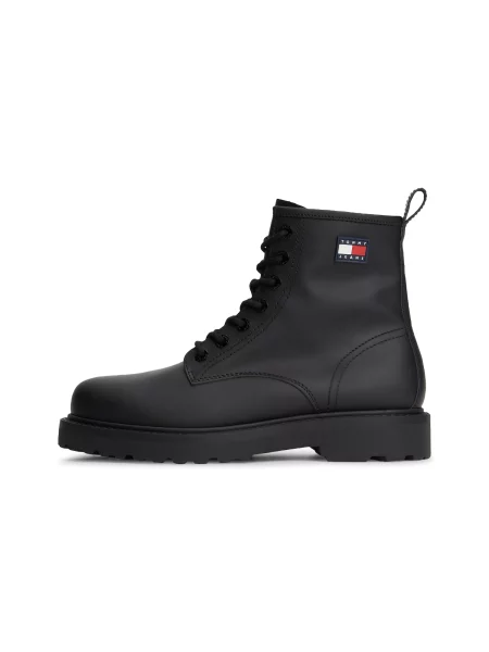 Ghete Tommy Jeans Archive Rubber Lace Boot negru