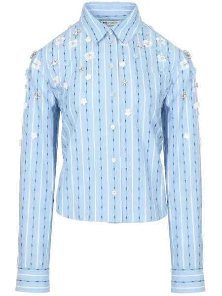 Koszula Ports 1961 w kwiatki niebieska