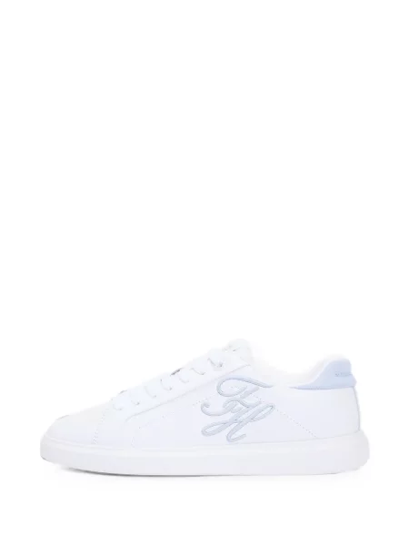 Sneakerși Tommy Hilfiger cu autograf alb