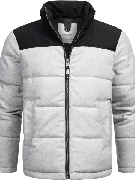 Ragwear Zimní bunda Waldess stříbrně šedá černá