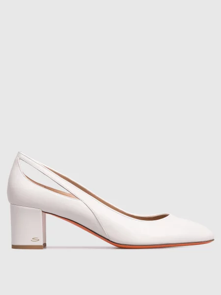 Кожаные туфли Santoni белые