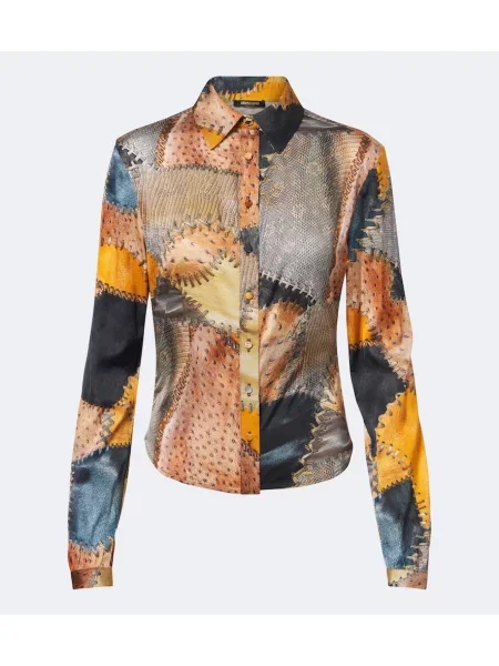 Cămașă Roberto Cavalli de mătase