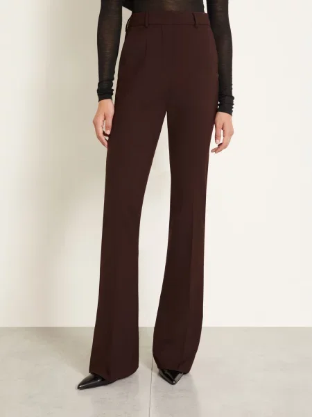 Sportmax Marlene Kalhoty Febe tmavě hnědá
