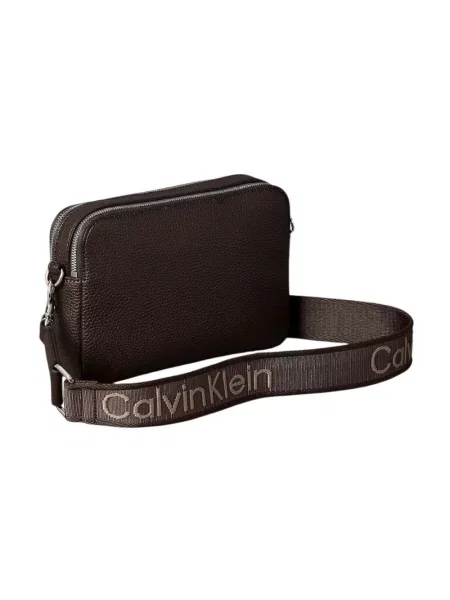 Calvin Klein torebka crossbody z imitacji skóry brązowa