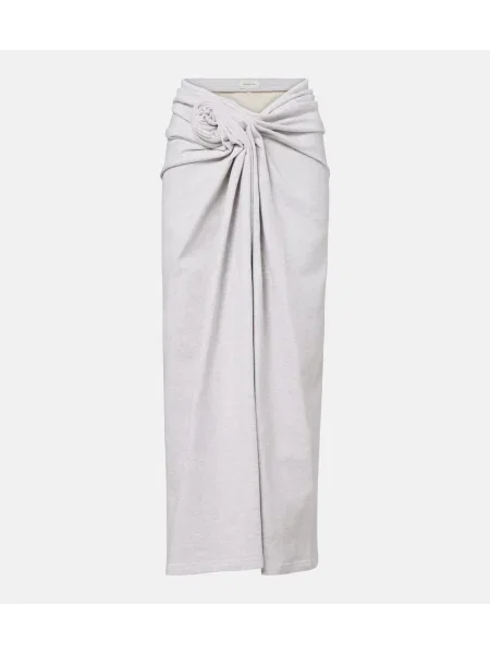 Fustă midi Magda Butrym cu model floral până la genunchi gri