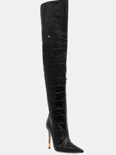 Ботуши Elisabetta Franchi с тънък черно