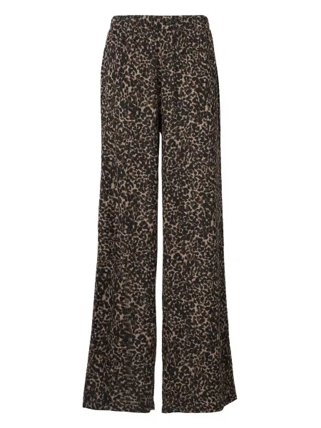 JDY Pantaloni JDYJULIA bej închis / ciocolatiu negru