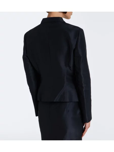 Geacă Gucci de mătase negru