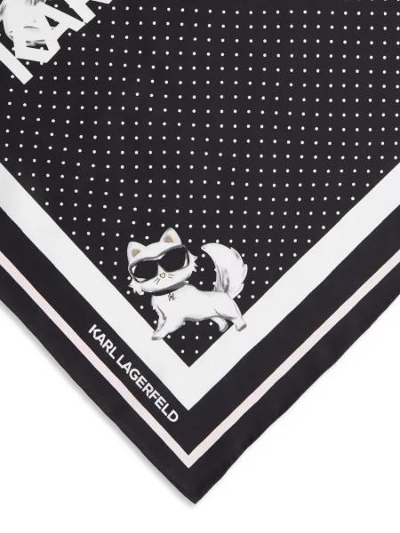 Fular Karl Lagerfeld cu buline negru